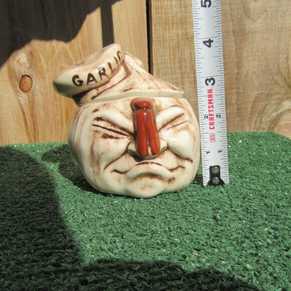 Vintage Anthropomorphic Stinky Clothespin Garlic Jar Keeper w/ Lid - Picture 4 of 5